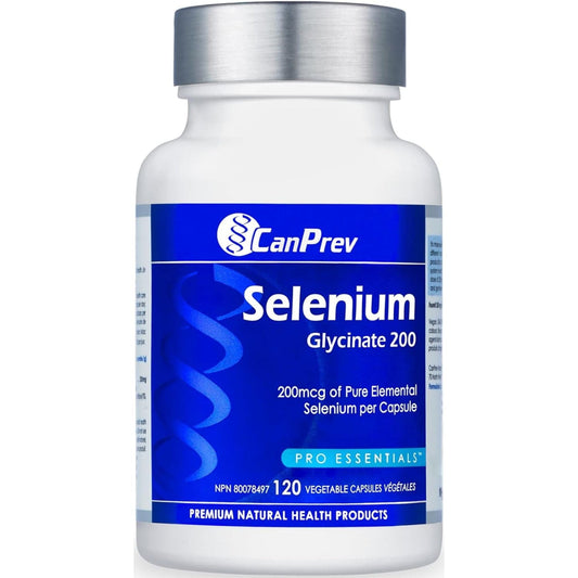 120 Vegetable Capsules | CanPrev Selenium Glycinate 200