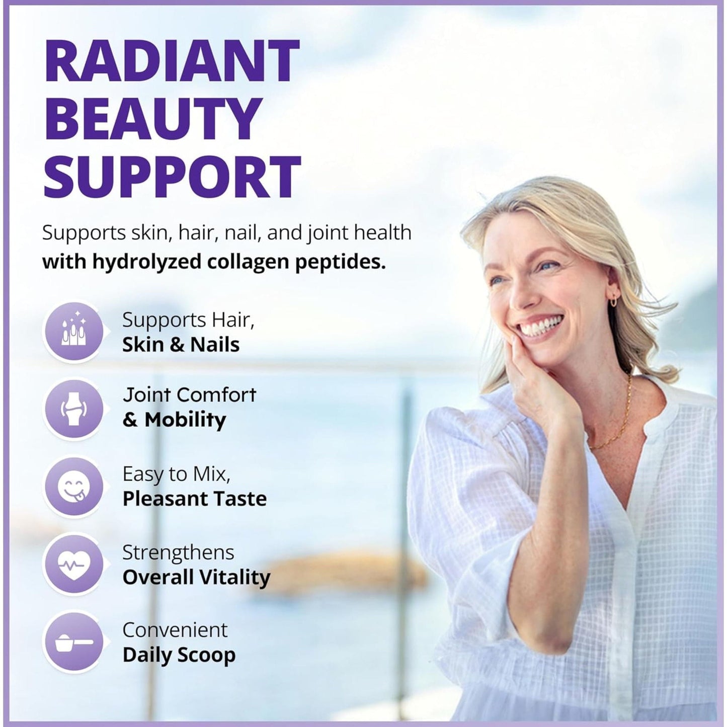 Unflavoured, 500g | CanPrev Collagen Beauty Powder, Verisol Bioactive Collagen Peptides