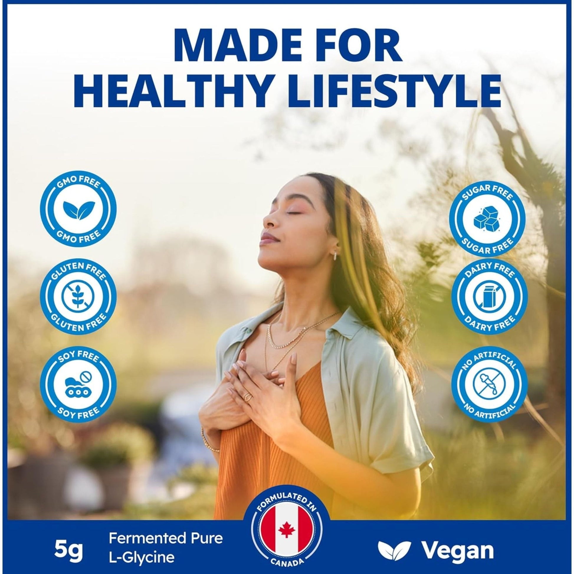Unflavoured, 450g | CanPrev L-Glycine Vegan Amino Acid Powder