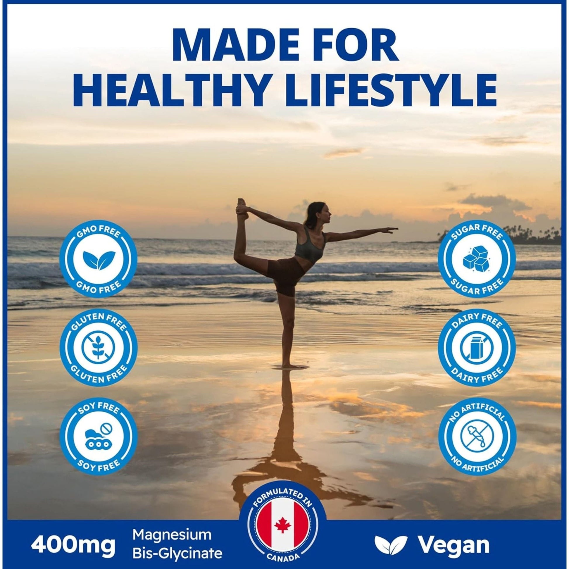 Unflavoured, 240g | CanPrev Magnesium Bis-Glycinate 400mg Ultra Gentle Powder