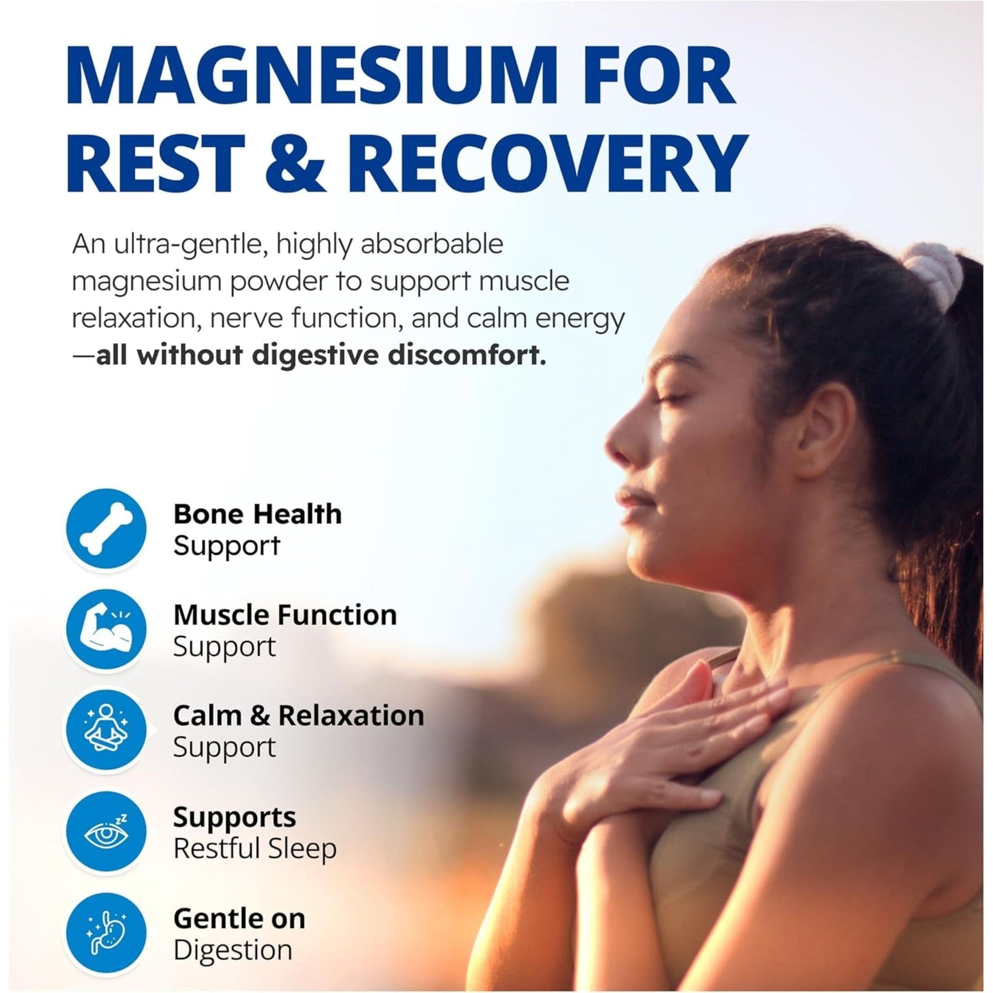 Unflavoured, 240g | CanPrev Magnesium Bis-Glycinate 400mg Ultra Gentle Powder