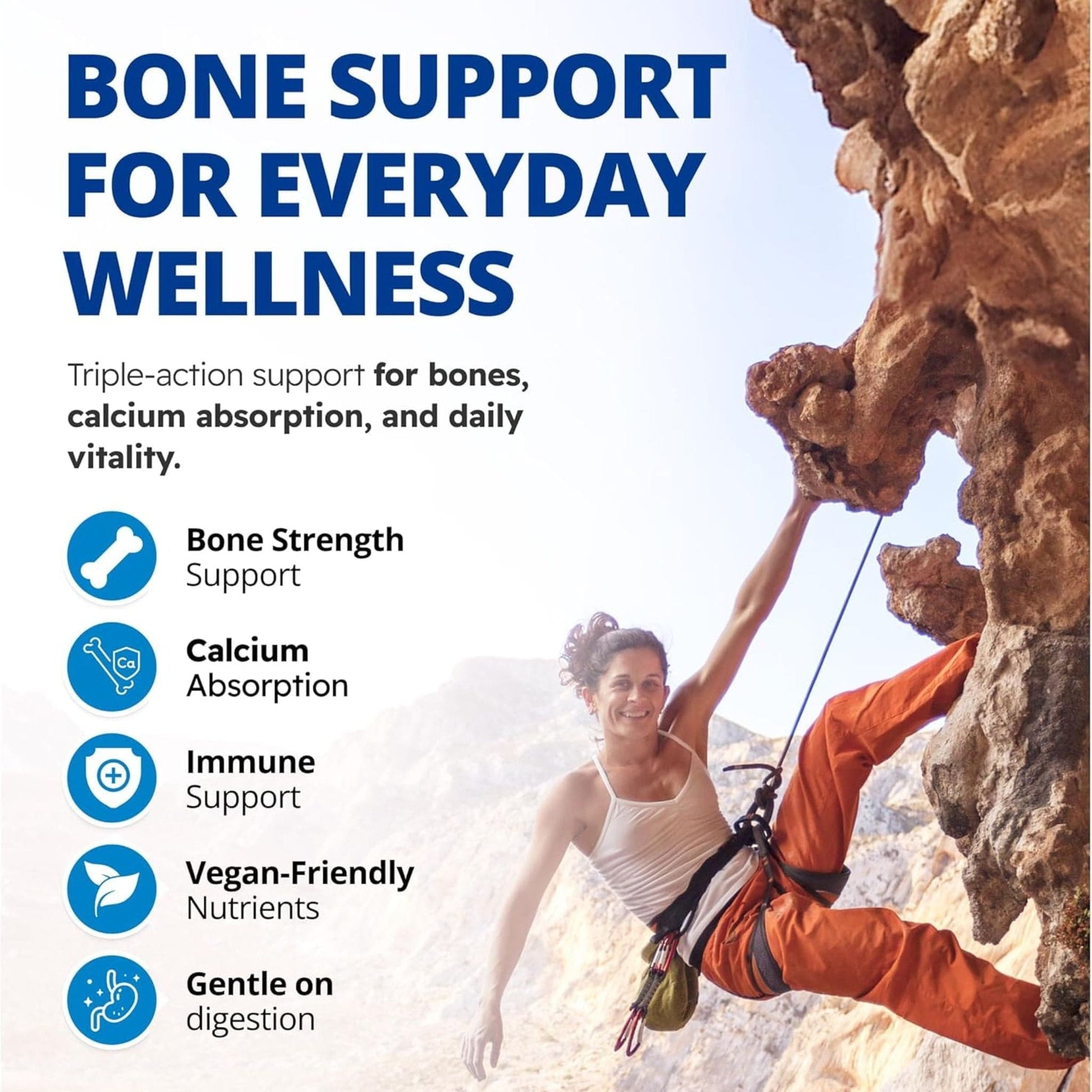 90 Vegetable Capsules | CanPrev Magnesium, Vegan D3 & K2 for Bones