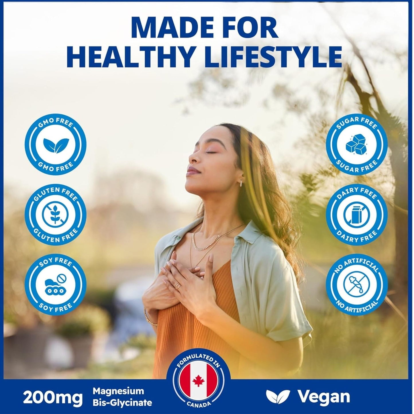 60 Vegetable Capsules | CanPrev Magnesium Bisglycinate 200mg Gentle