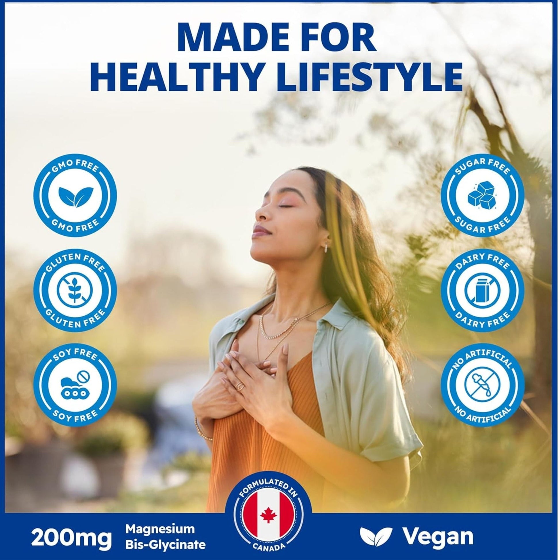 60 Vegetable Capsules | CanPrev Magnesium Bisglycinate 200mg Gentle