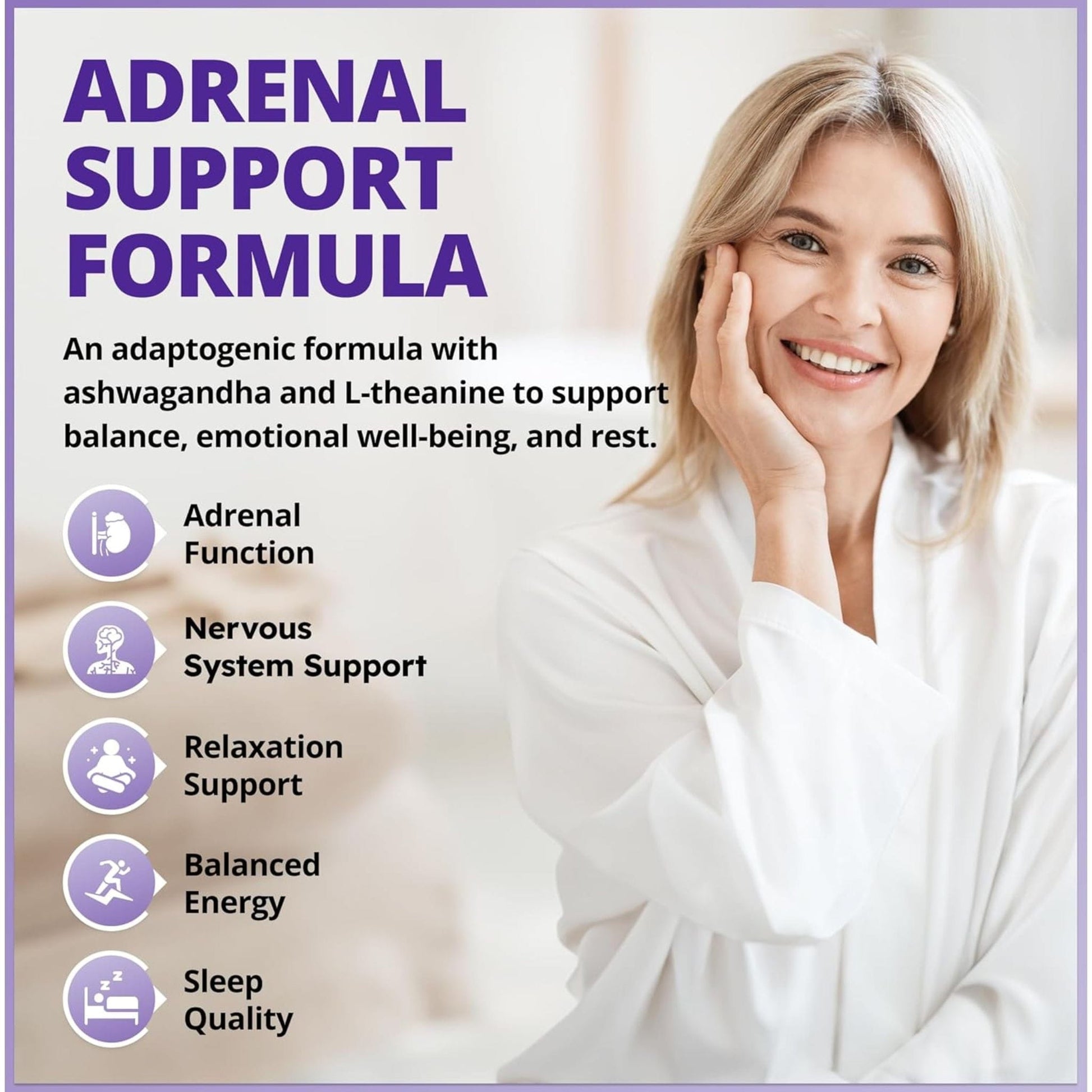 90 Vegetable Capsules | CanPrev Adrenal Chill for Women