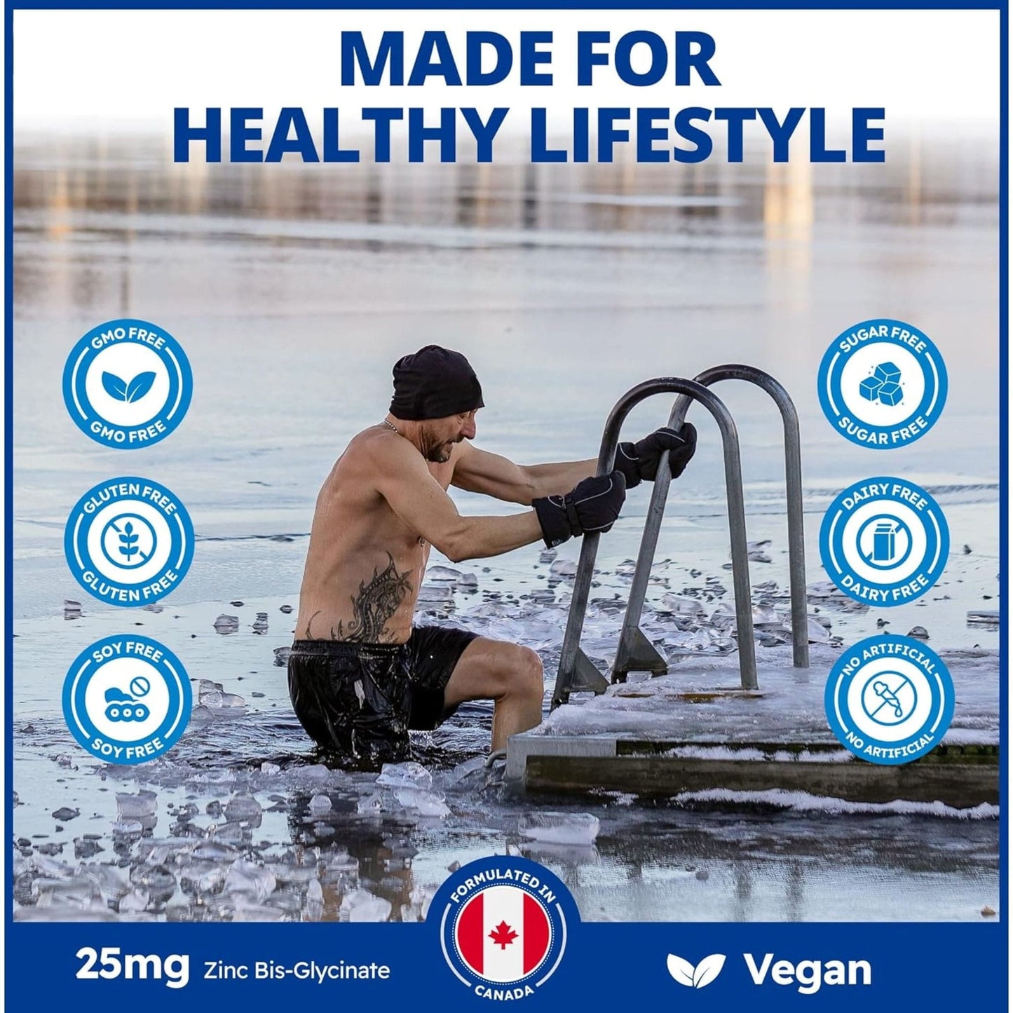 60 Vegetable Capsules | CanPrev Zinc Bisglycinate 25mg (Chelated)
