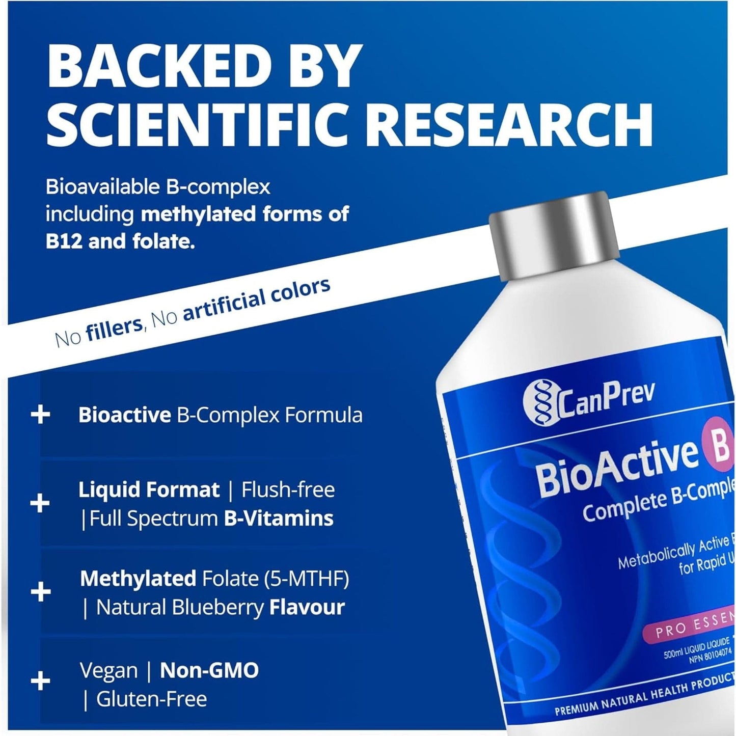 Blueberry Flavour, 500ml | CanPrev BioActive B Liquid
