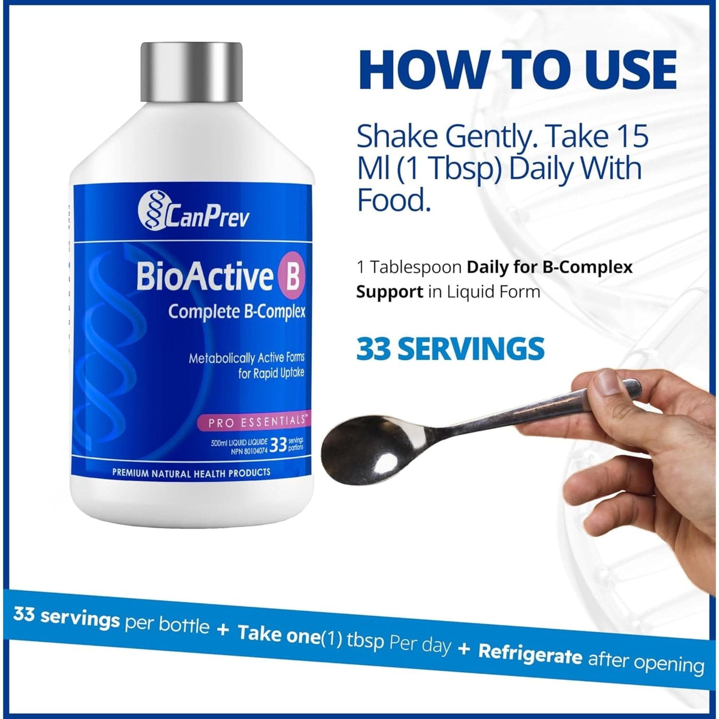 Blueberry Flavour, 500ml | CanPrev BioActive B Liquid