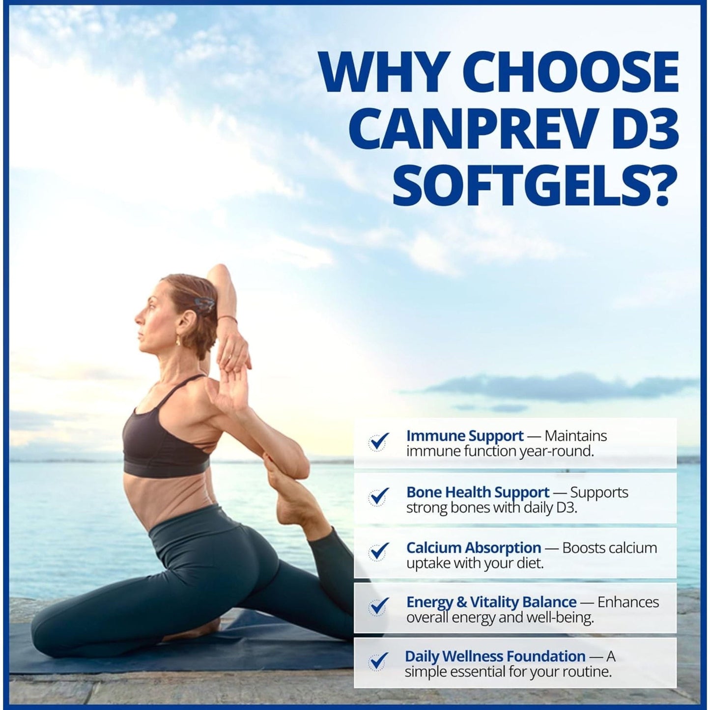 240 Softgels | CanPrev Vitamin D3 2500IU Softgels in a MCT Oil Base