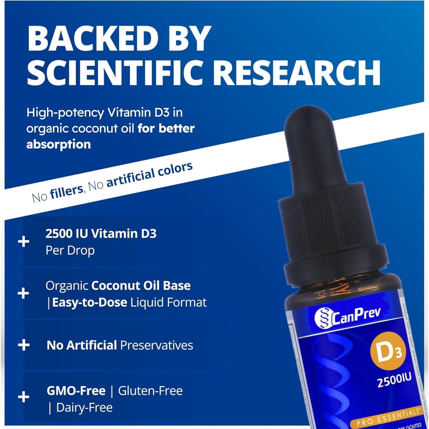 15ml | CanPrev D3 Drops 2500IU - MCT Base