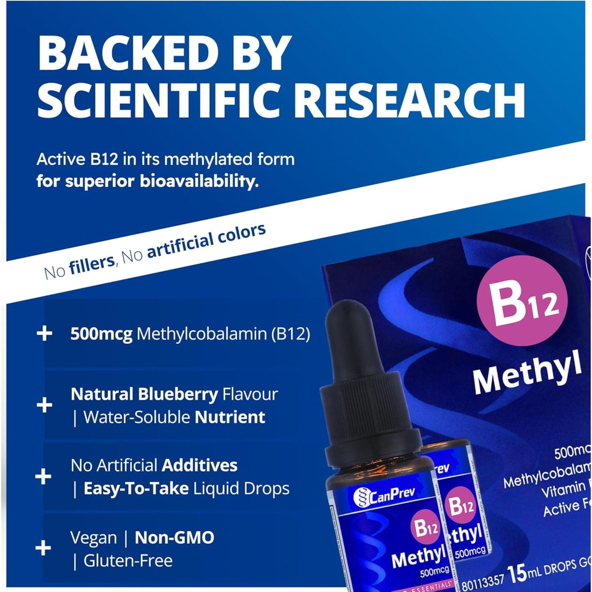 15ml | CanPrev B12 Methyl 500mcg Drops