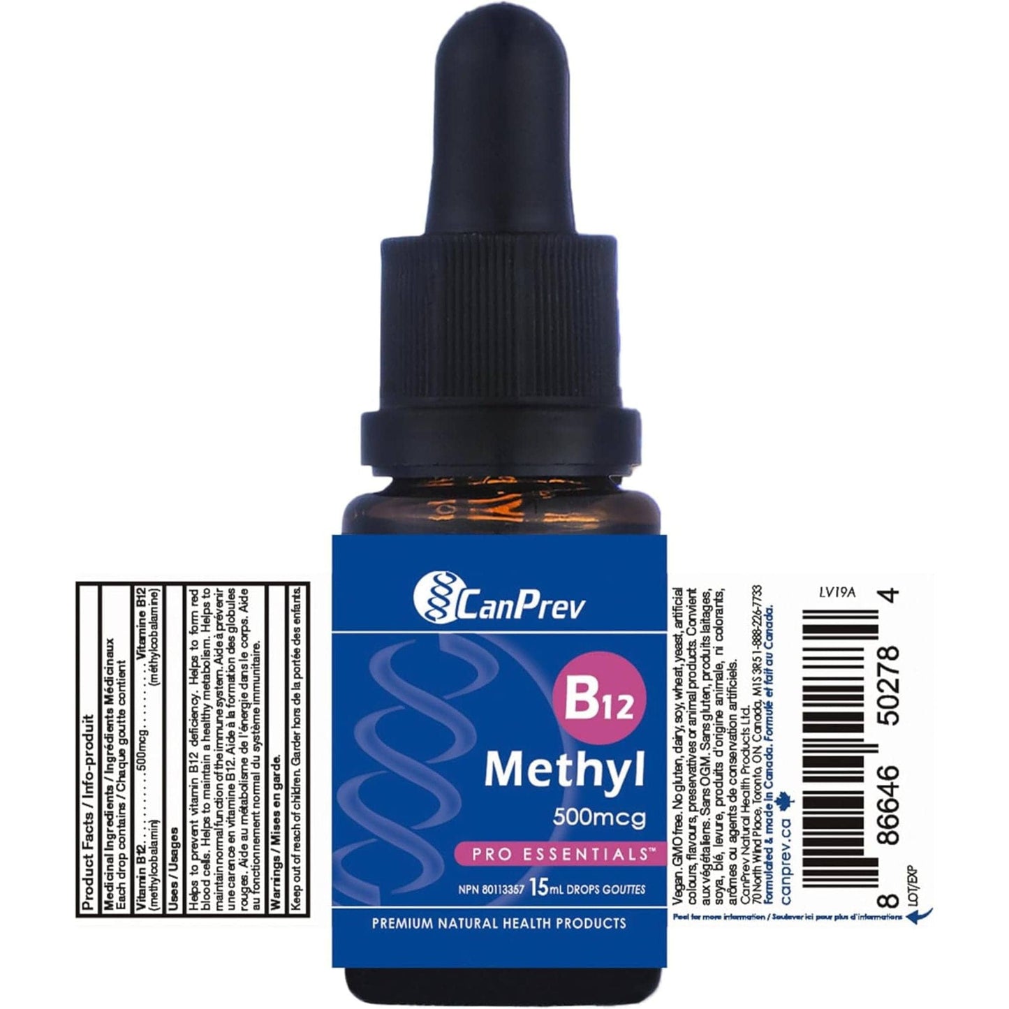 15ml | CanPrev B12 Methyl 500mcg Drops