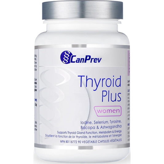90 Vegetable Capsules | CanPrev Thyroid Plus for Women