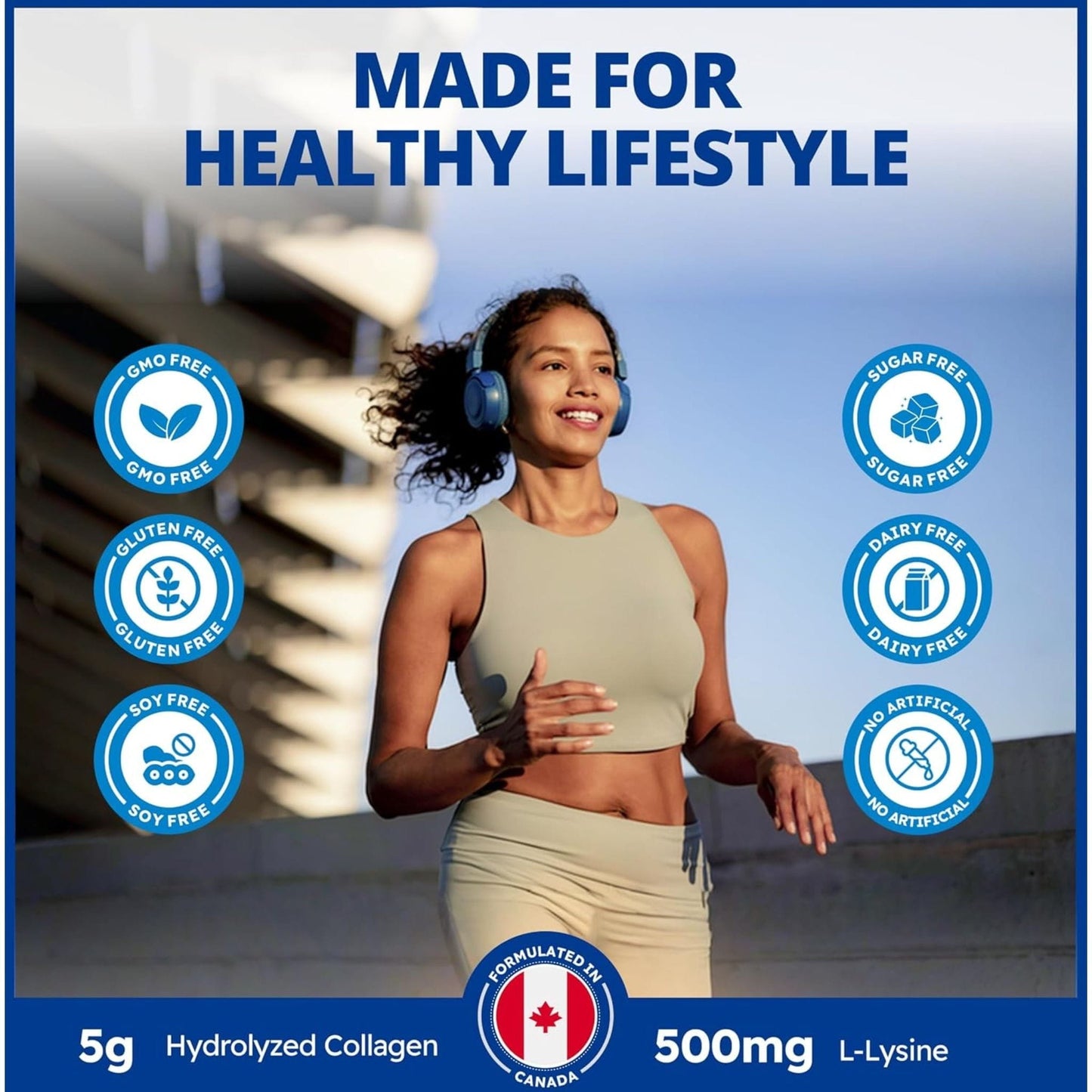 Green Apple, 500ml | CanPrev Collagen Full Spectrum Liquid Collagen, Bovine and Marine Collagen Type I and Type III