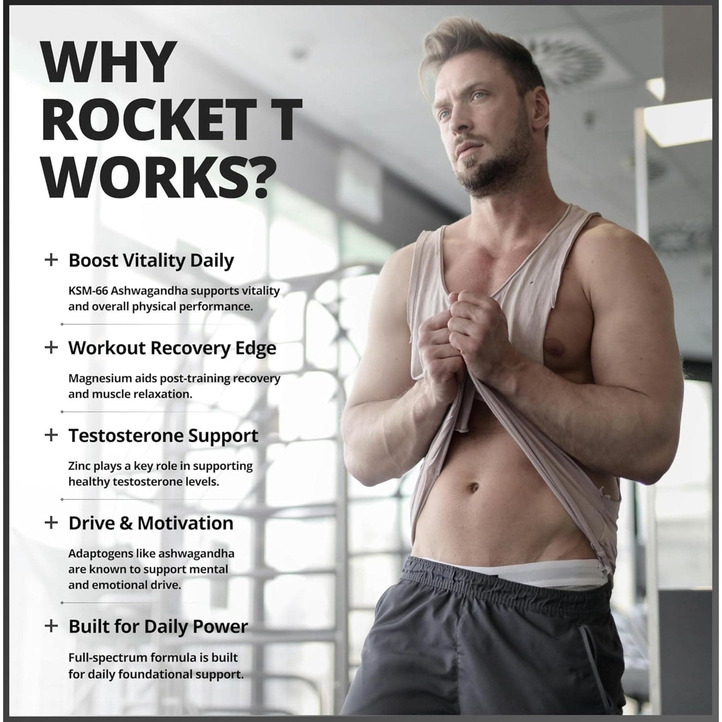 90 Vegetable Capsules | CanPrev Rocket T Testosterone Recharge, Testosterone Booster