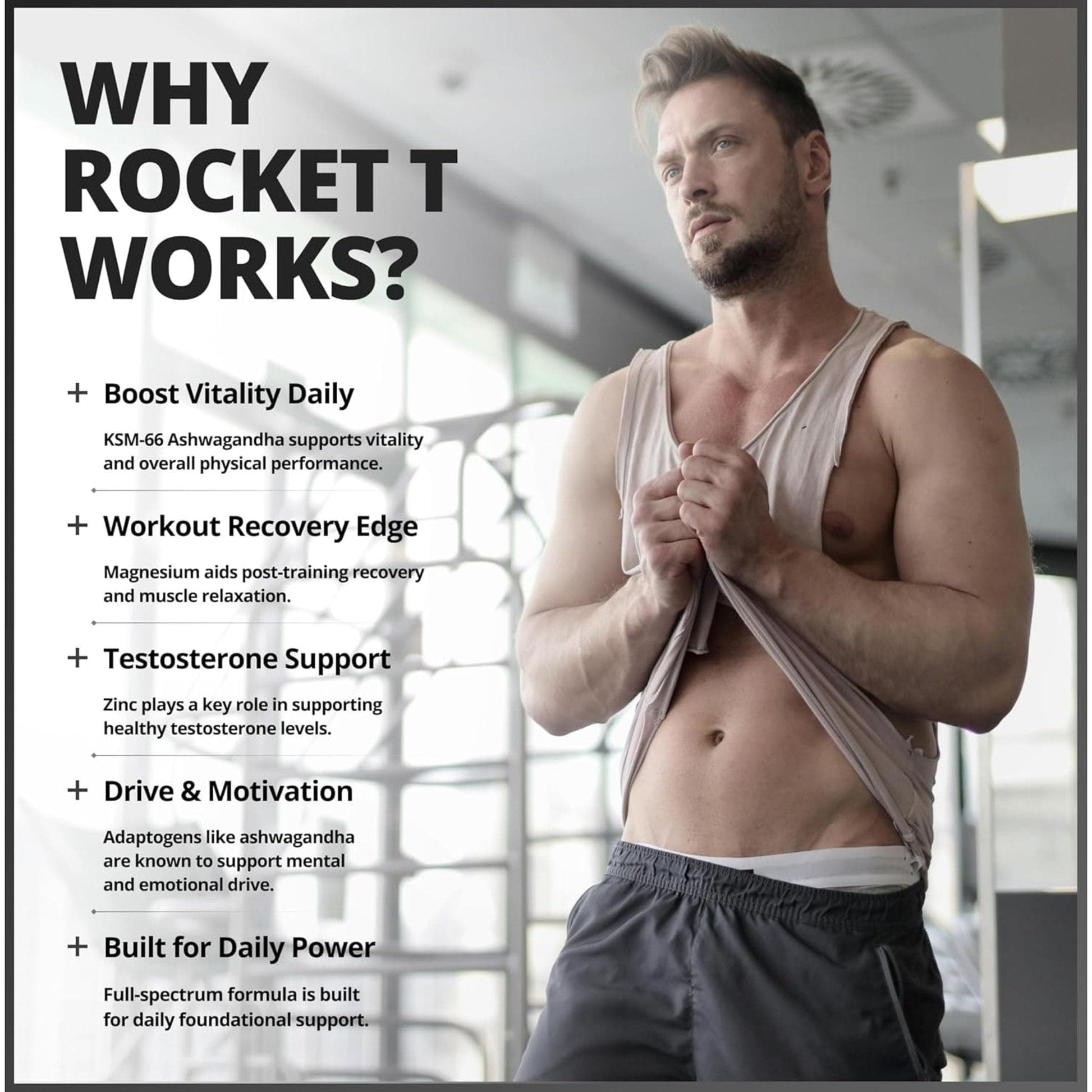 90 Vegetable Capsules | CanPrev Rocket T Testosterone Recharge, Testosterone Booster