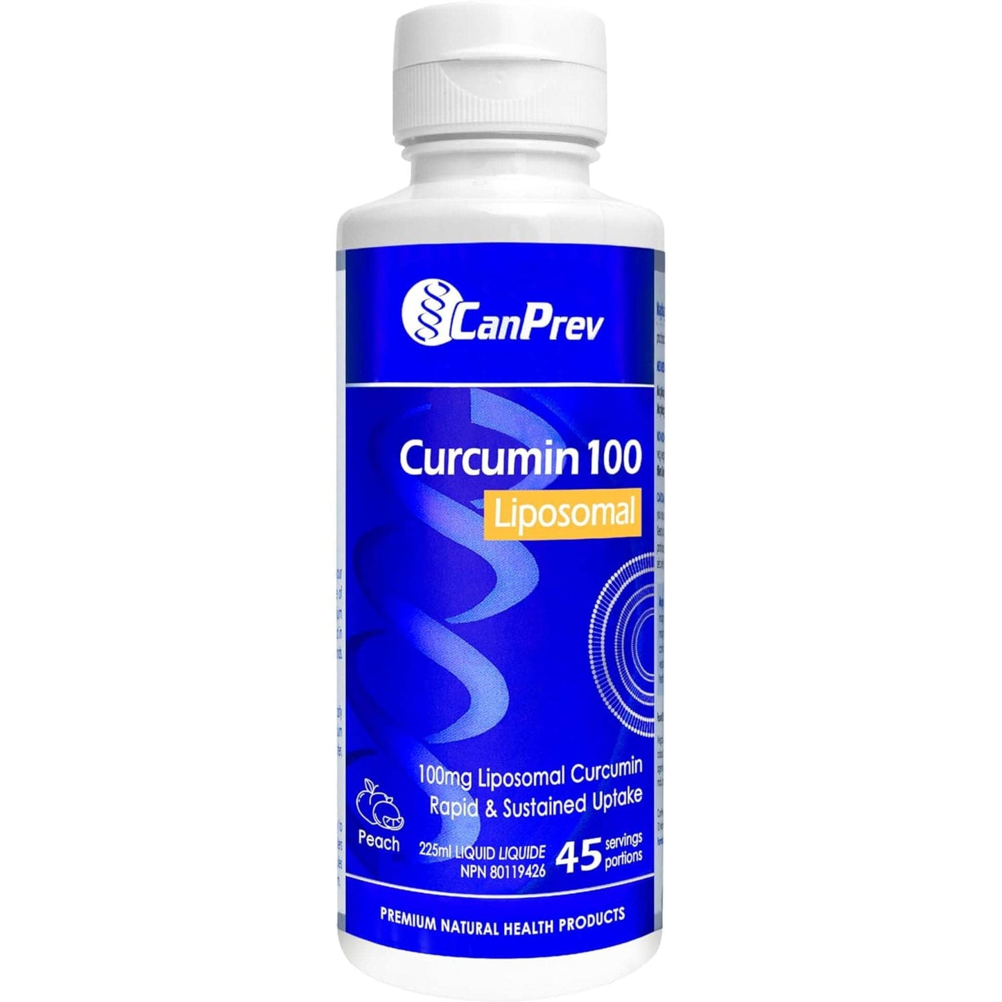 Peach Flavour, 255ml | CanPrev Curcumin 100 Liposomal Liquid
