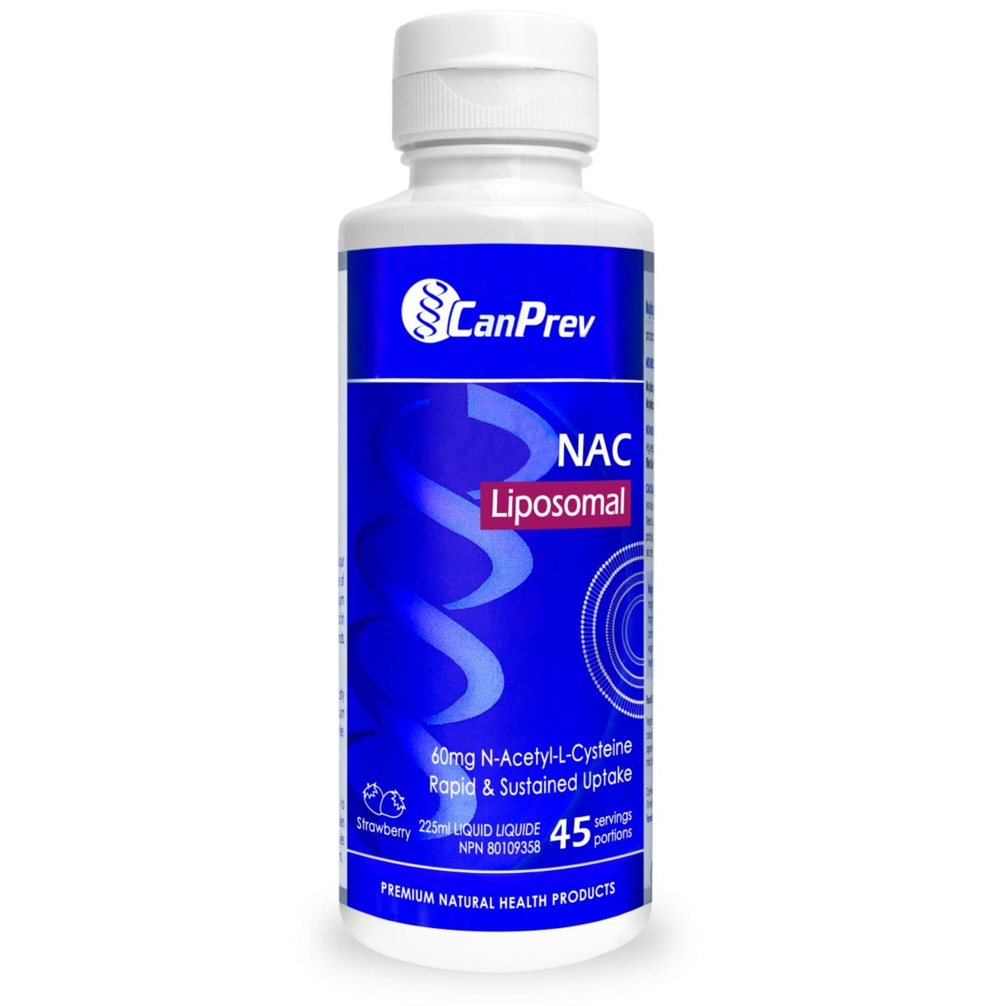 Strawberry | CanPrev Liposomal NAC 225ml bottle // Strawberry flavour