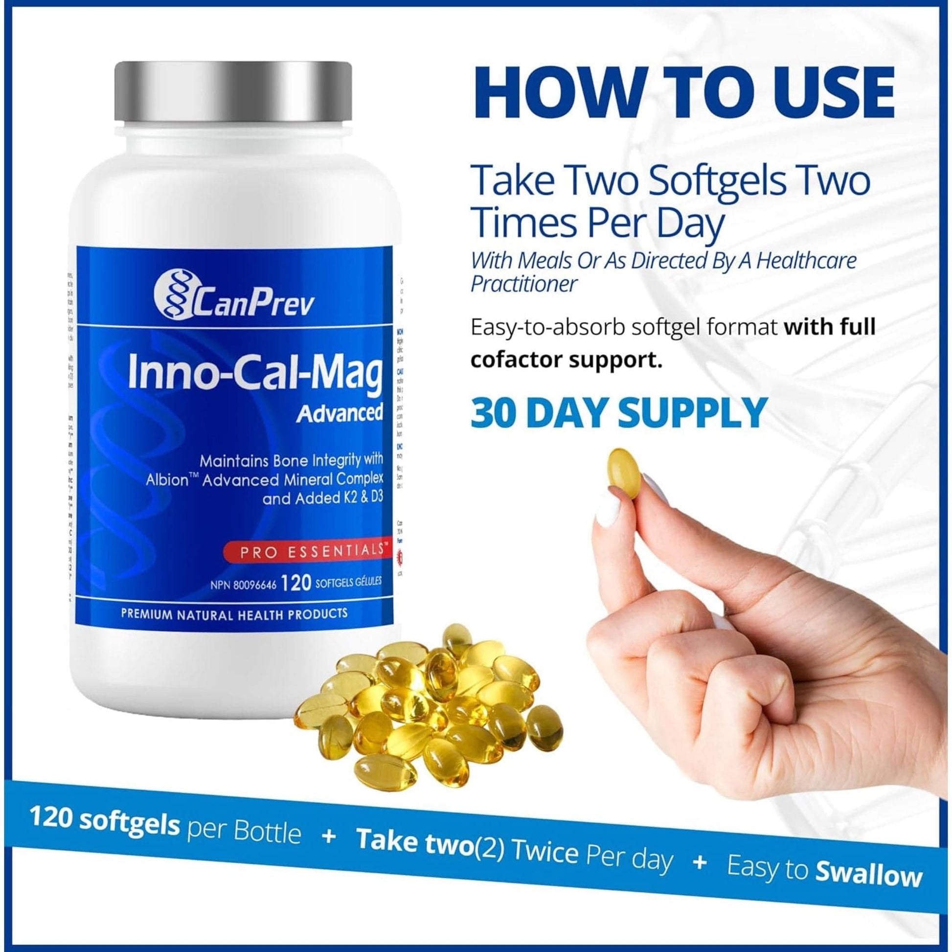 120 Softgels | CanPrev Inno-Cal-Mag Advanced