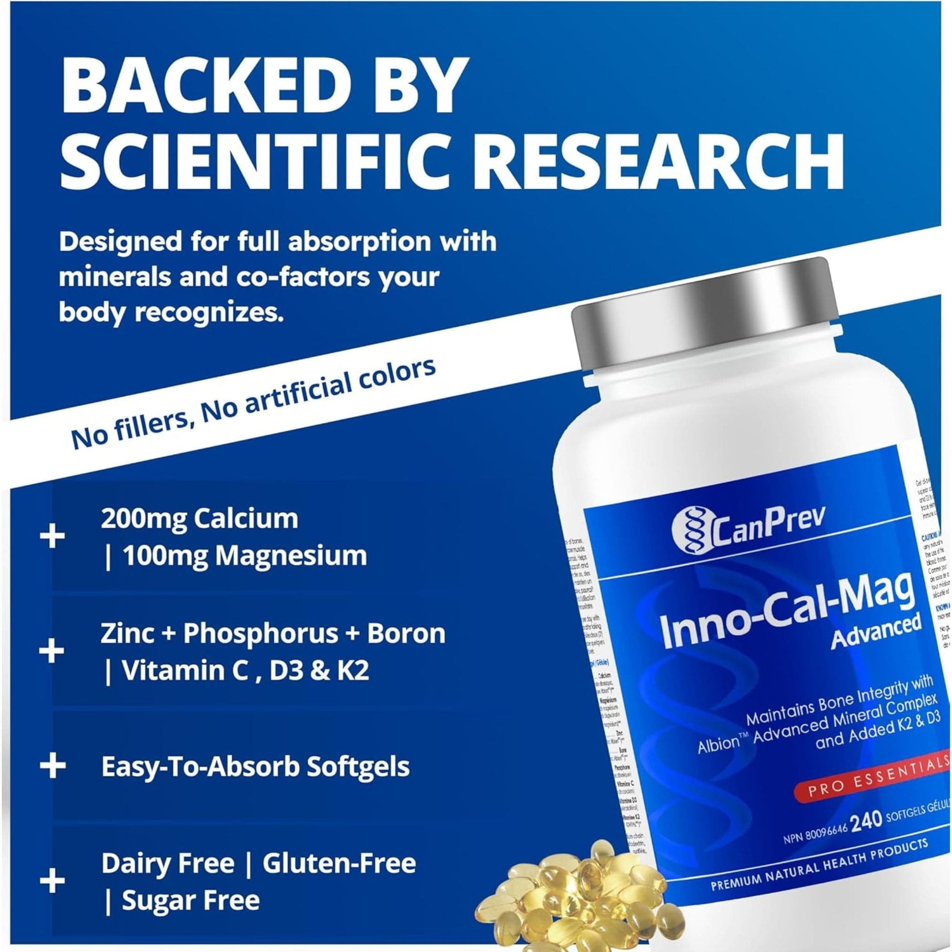 240 Softgels | CanPrev Inno-Cal-Mag Advanced