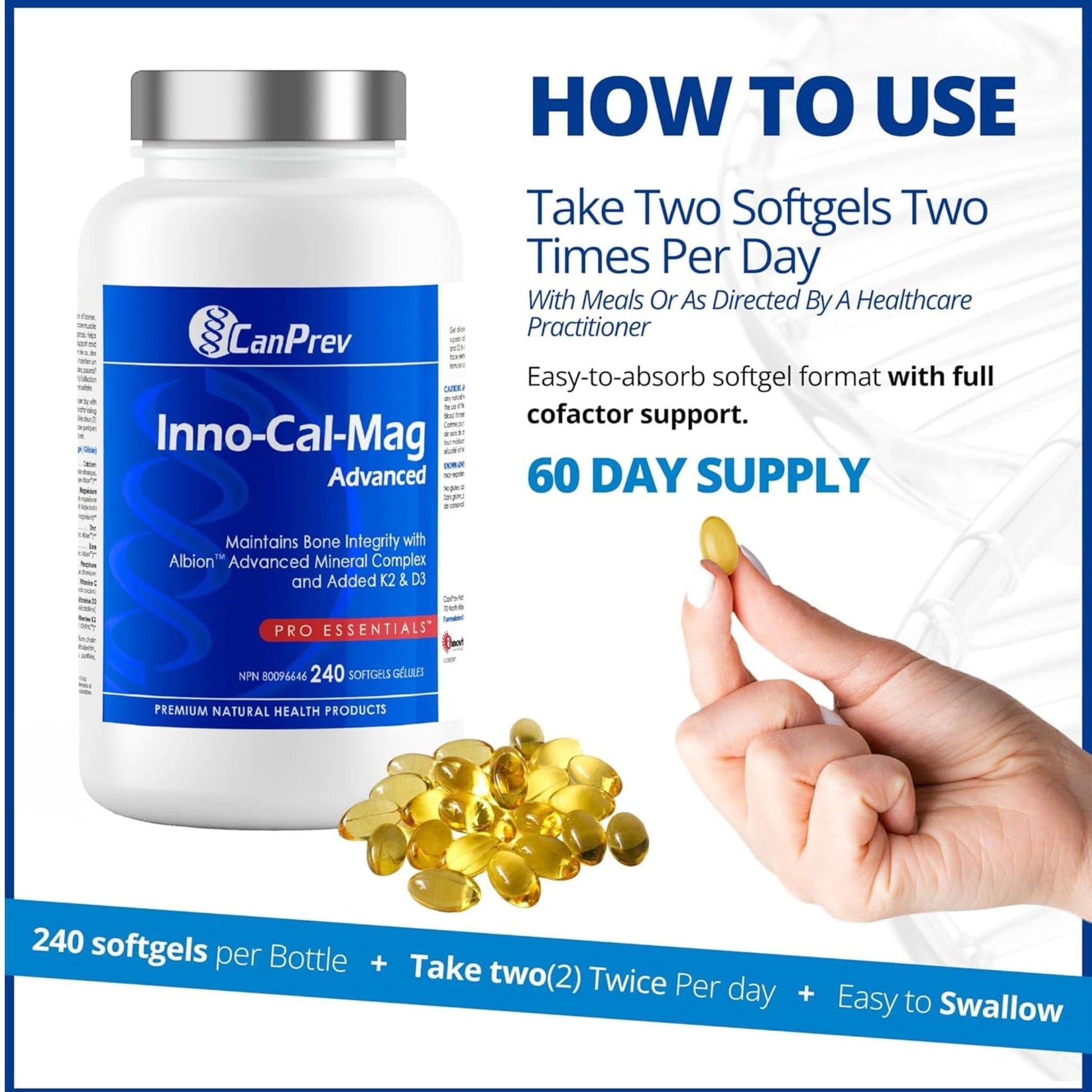 240 Softgels | CanPrev Inno-Cal-Mag Advanced