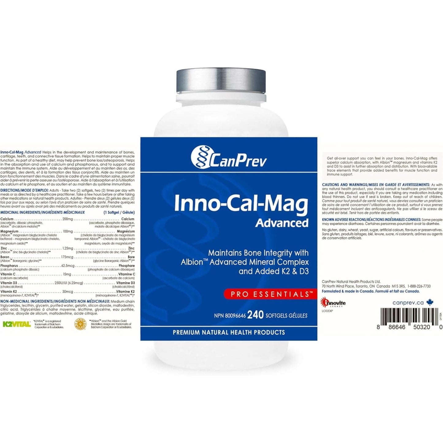 240 Softgels | CanPrev Inno-Cal-Mag Advanced