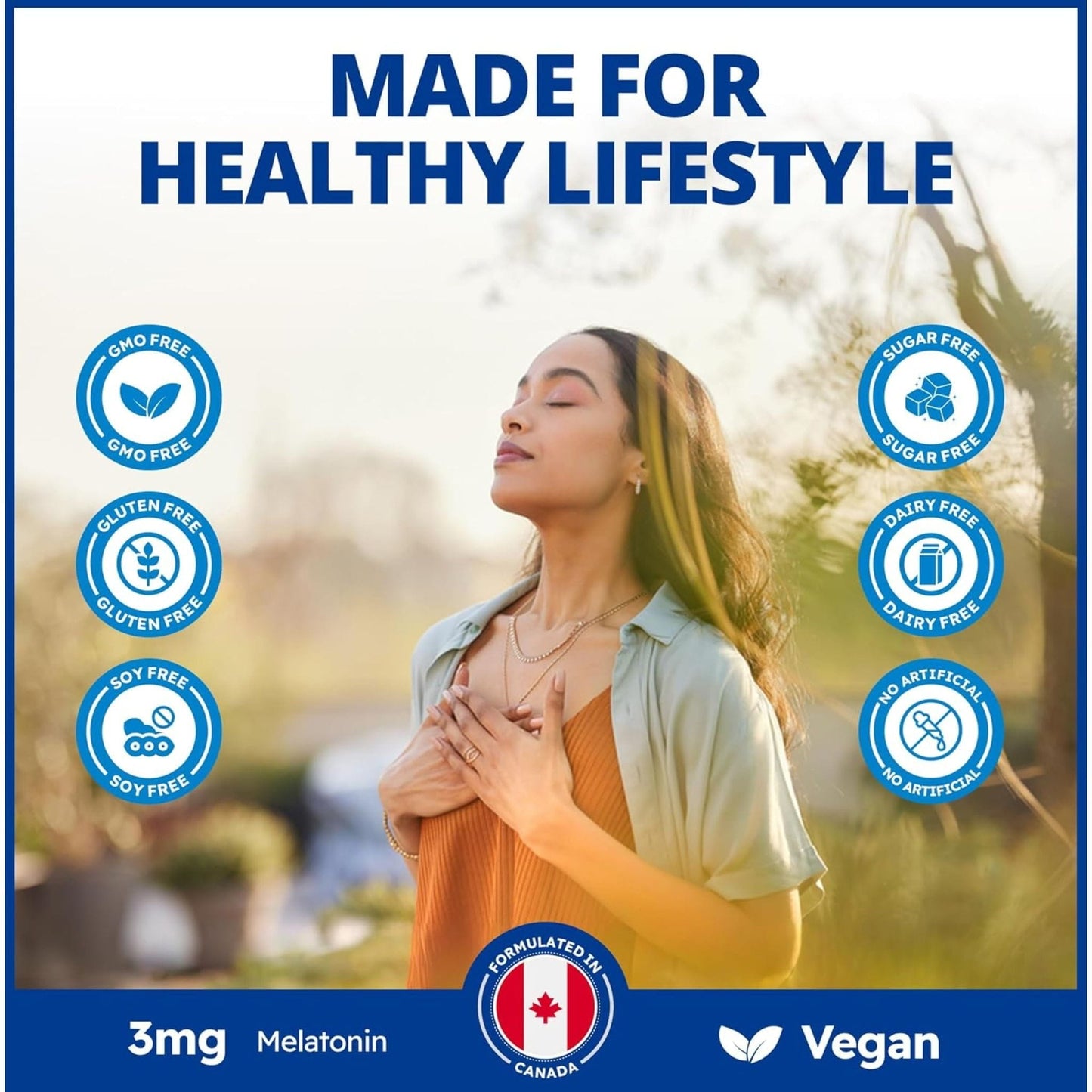 60 Vegetable Capsules | CanPrev Melatonin 3mg Sustained Release