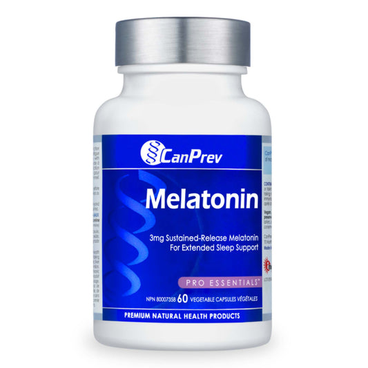 CanPrev Melatonin 3mg Sustained Release, 60 Vegetable Capsules
