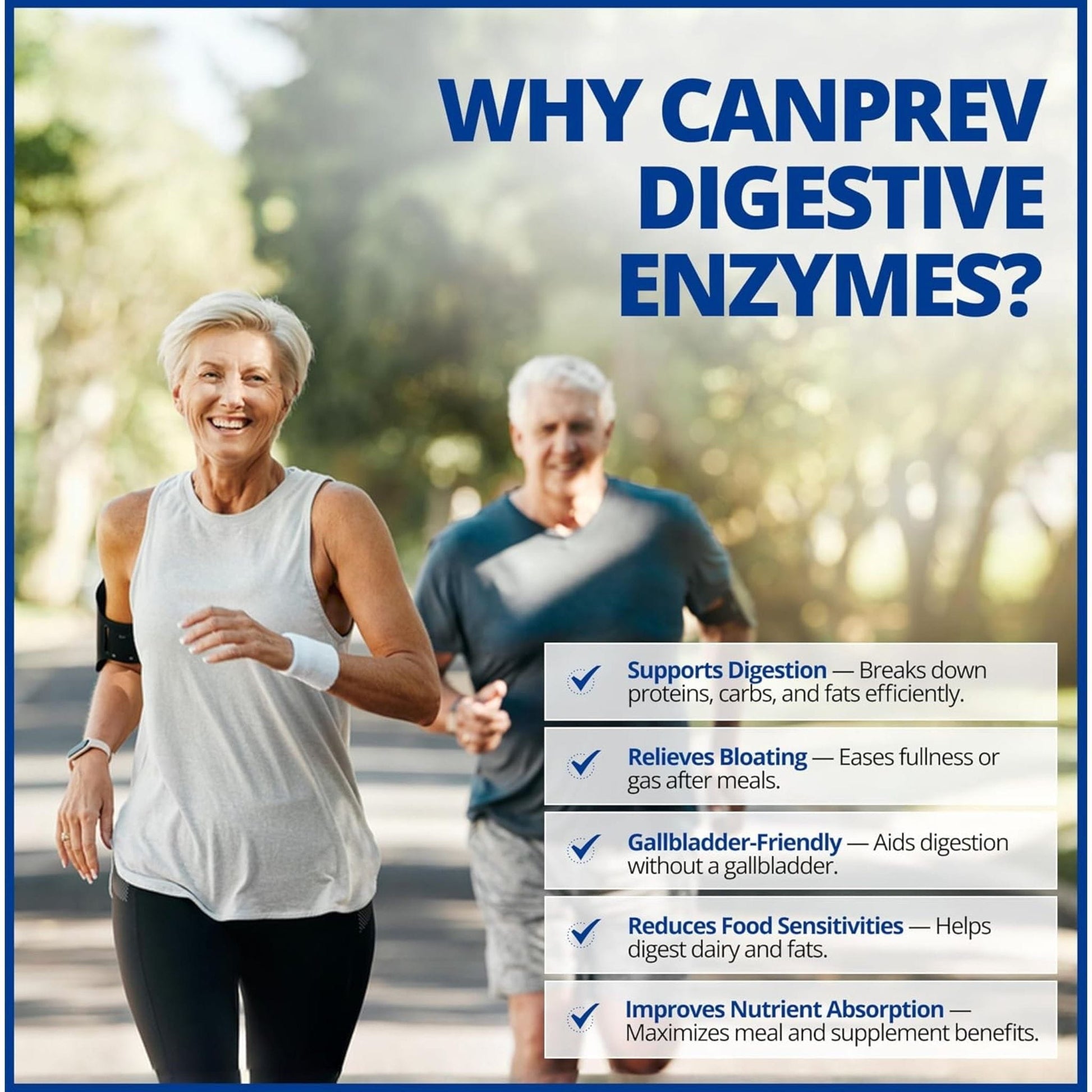 90 Vegetable Capsules | CanPrev Digestive Enzymes, Full-spectrum of 11 Enzymes for Complete Digestive Support