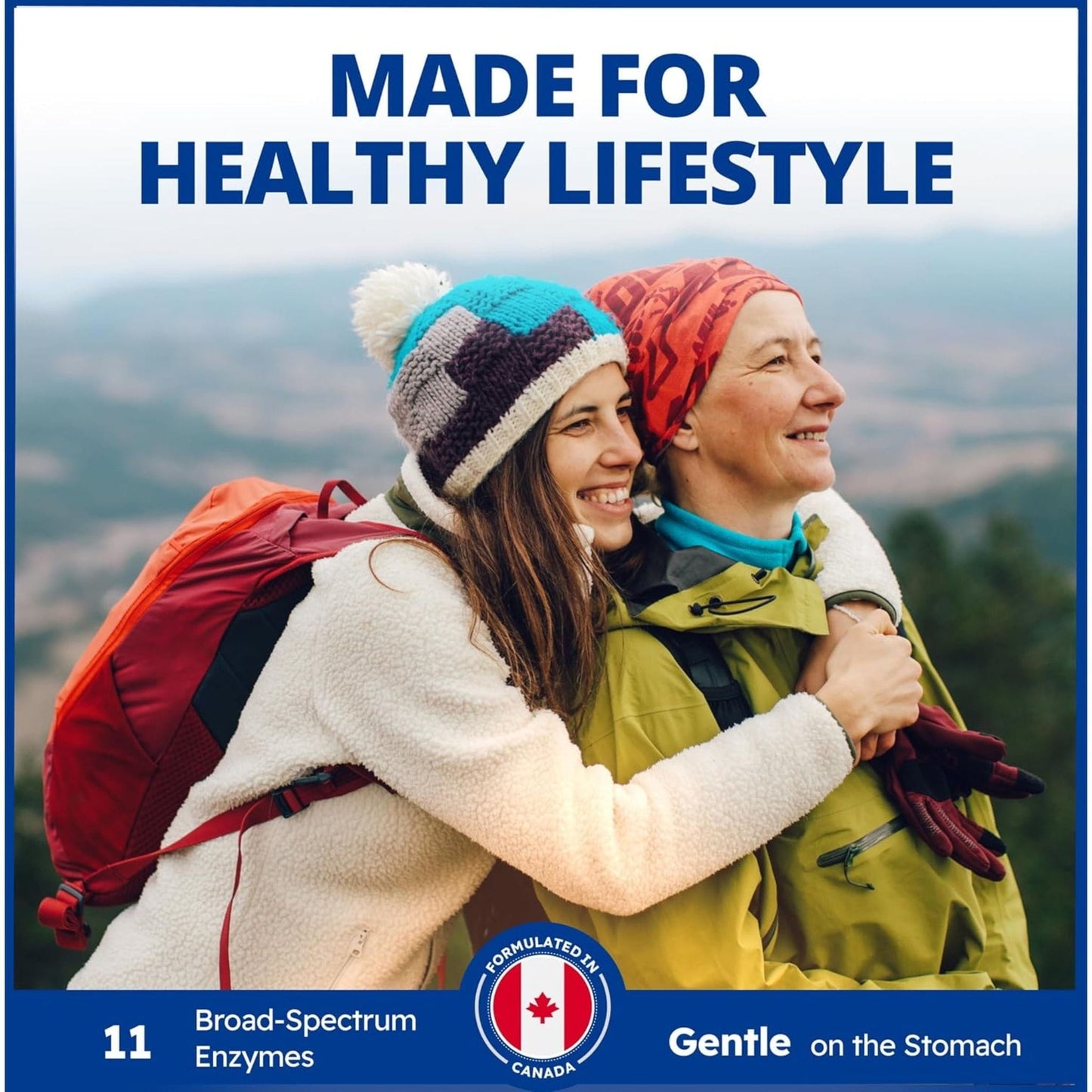 90 Vegetable Capsules | CanPrev Digestive Enzymes, Full-spectrum of 11 Enzymes for Complete Digestive Support
