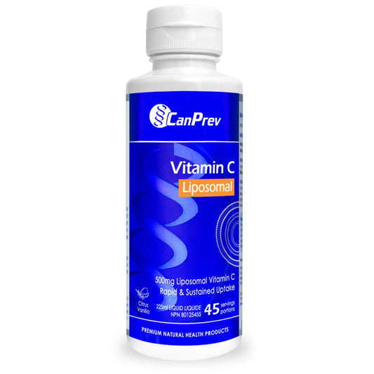 CanPrev Liposomal Vitamin C 500mg, Rapid and Sustained Uptake, 225ml, Citrus Vanilla