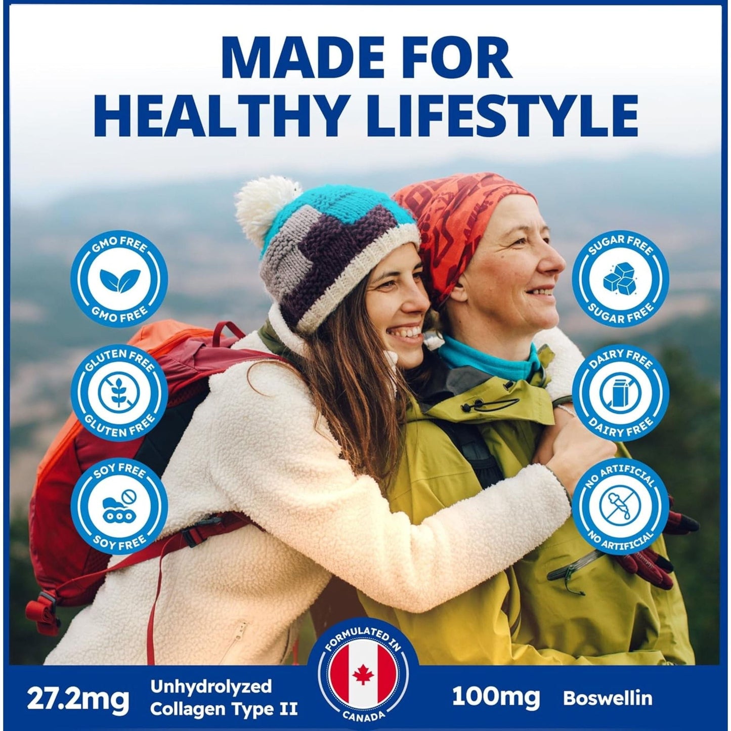 60 Vegetable Capsules | CanPrev Type II Collagen, Supports Joint Health