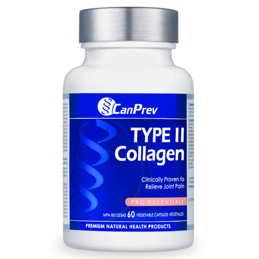 60 Vegetable Capsules | CanPrev Type II Collagen bottle