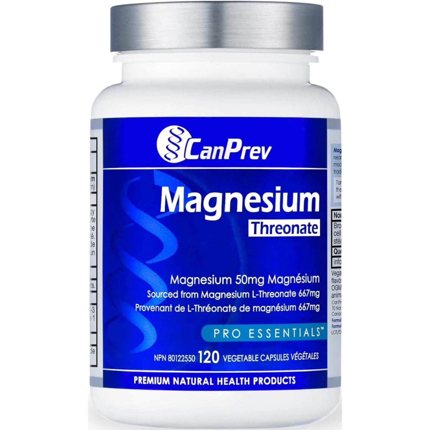 120 Vegetable Capsules | CanPrev Magnesium Threonate