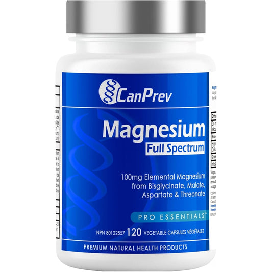 120 Vegetable Capsules | CanPrev Magnesium Full Spectrum