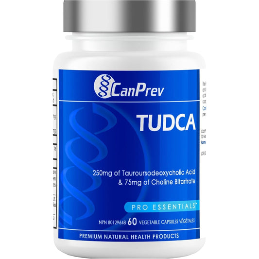 60 Vegetable Capsules | CanPrev TUDCA 250mg Tauroursodeoxycholic  Acid with Choline Bitartrate 75mg