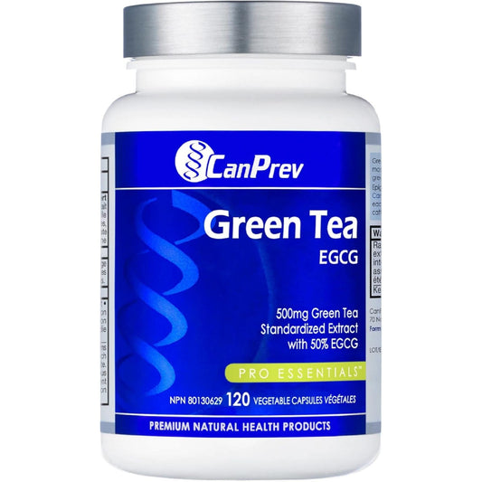 120 Vegetable Capsules | CanPrev Green Tea 500mg Standardized Extract with 50% EGCG