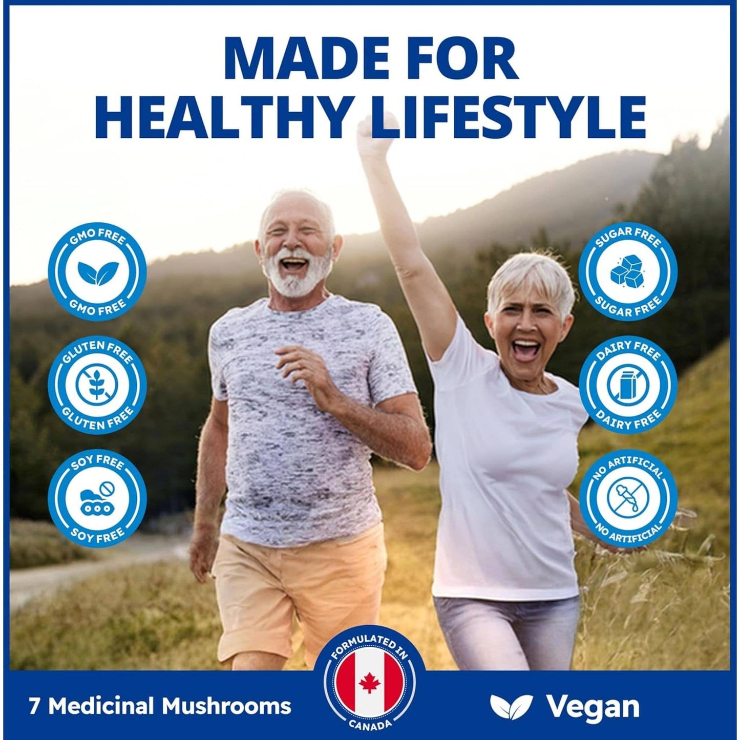 60 Vegetable Capsules | CanPrev Multi-Mushroom Full Spectrum