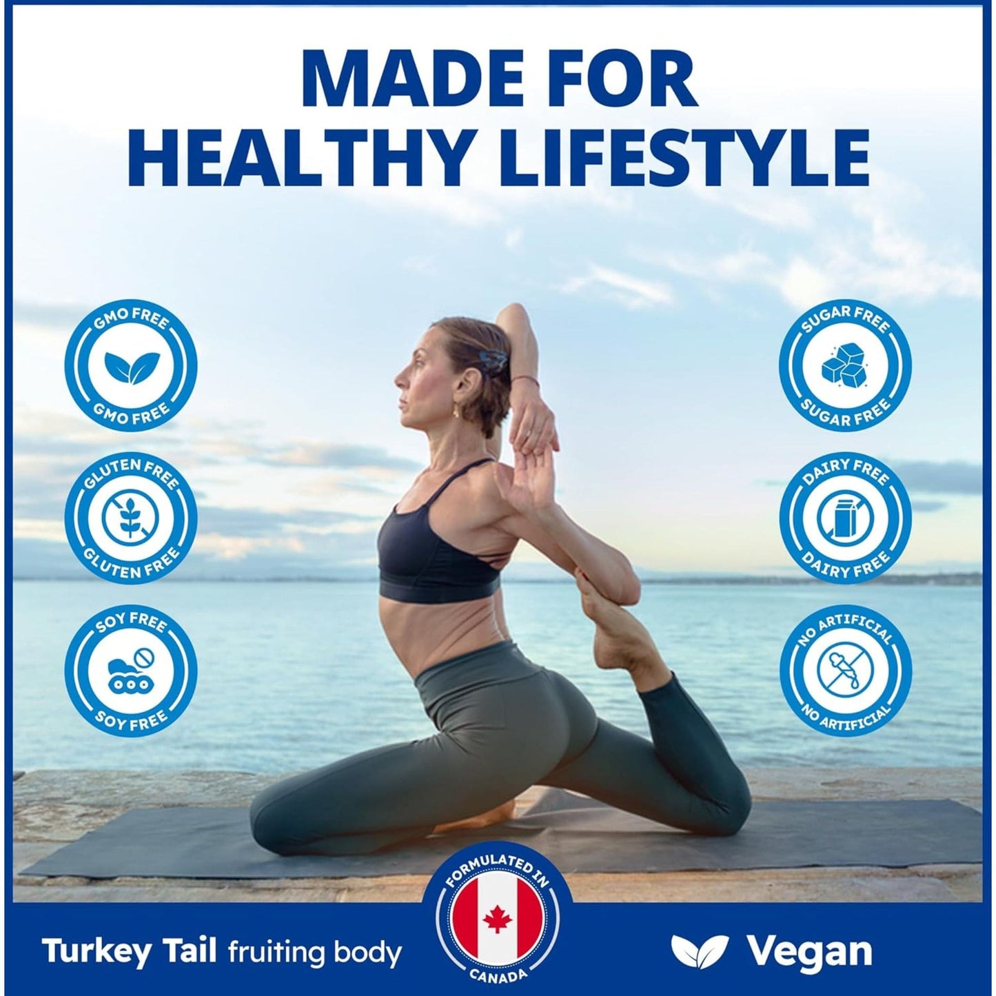 60 Vegetable Capsules | CanPrev Turkey Tail Full Spectrum