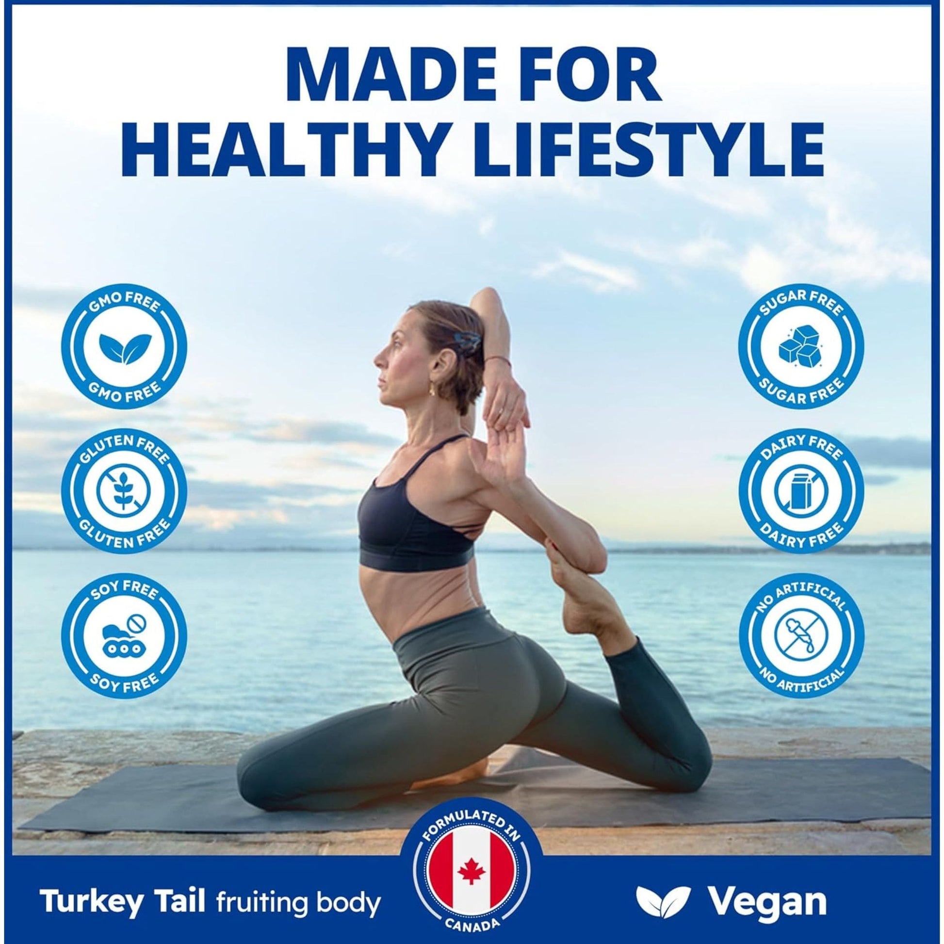 60 Vegetable Capsules | CanPrev Turkey Tail Full Spectrum