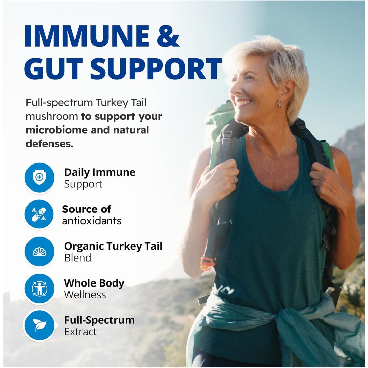 60 Vegetable Capsules | CanPrev Turkey Tail Full Spectrum