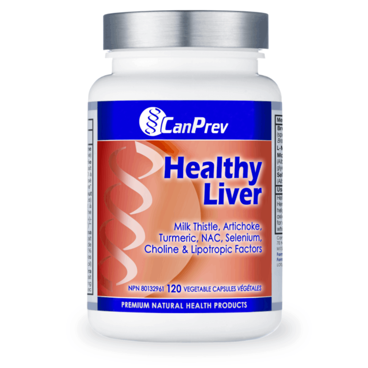 120 Vegetable Capsules | CanPrev Healthy Liver