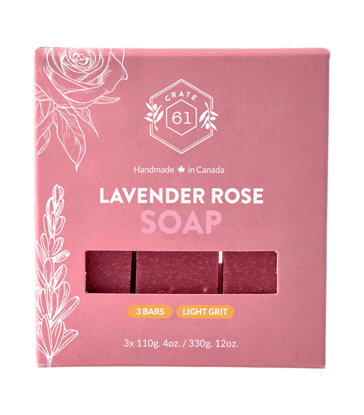 Crate 61 Lavender Rose Bar Soap, 3-Pack