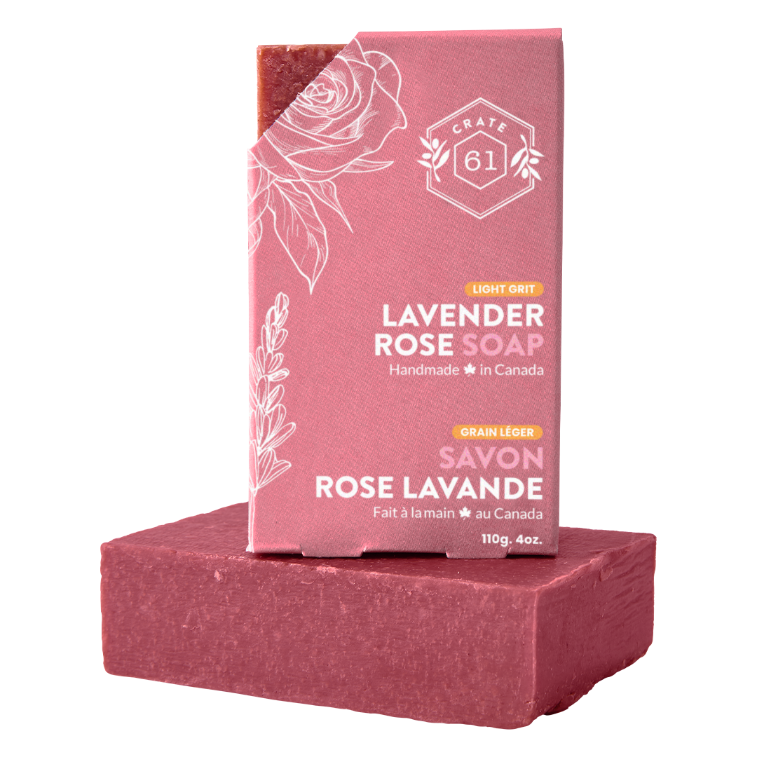 Crate 61 Lavender Rose Bar Soap, Case of 8 x 110g