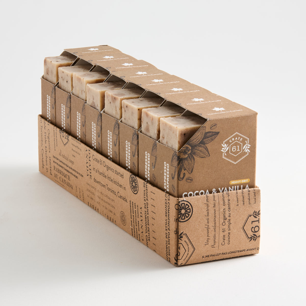 Crate 61 Cocoa Vanilla Espresso Bar Soap, Case of 8 x 110g