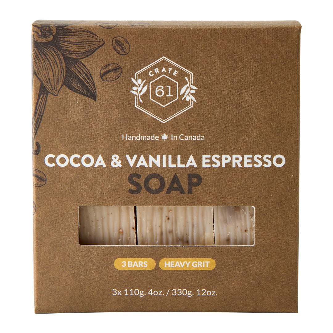 Crate 61 Cocoa Vanilla Espresso Bar Soap, 3-Pack