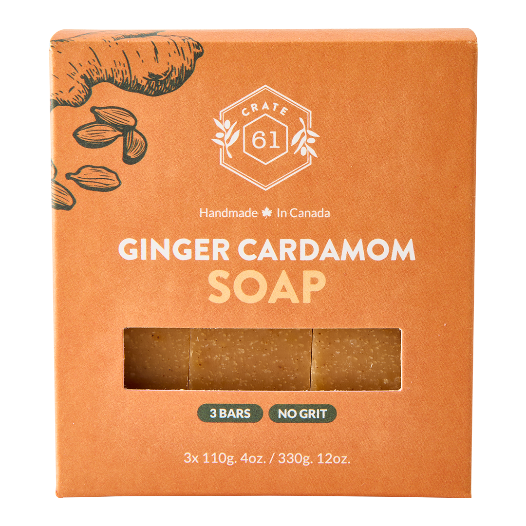 Crate 61 Ginger Cardamom Bar Soap, 3-Pack