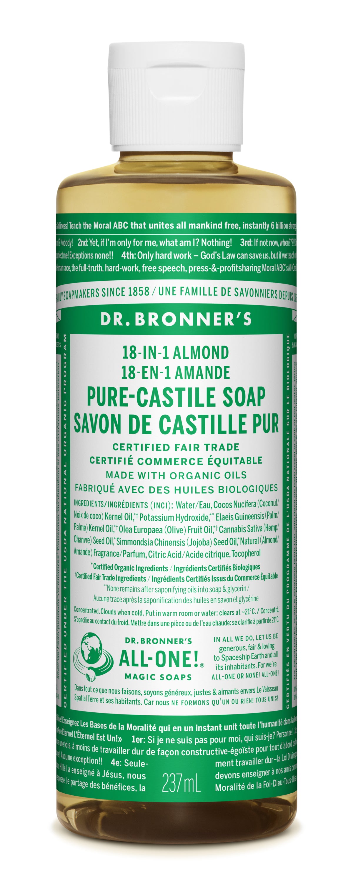 Dr. Bronner's Pure-Castile Liquid Soap 237ml Almond