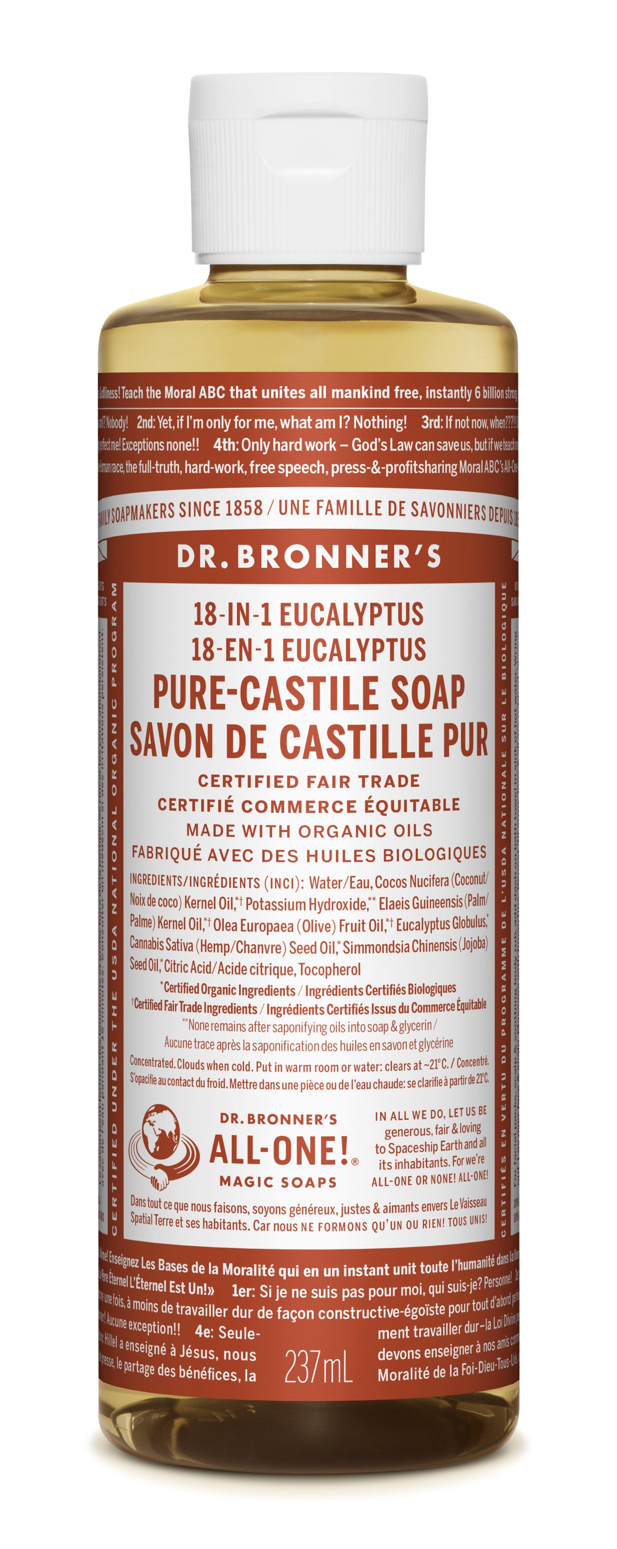 Dr. Bronner's Pure-Castile Liquid Soap 237ml Eucalyptus