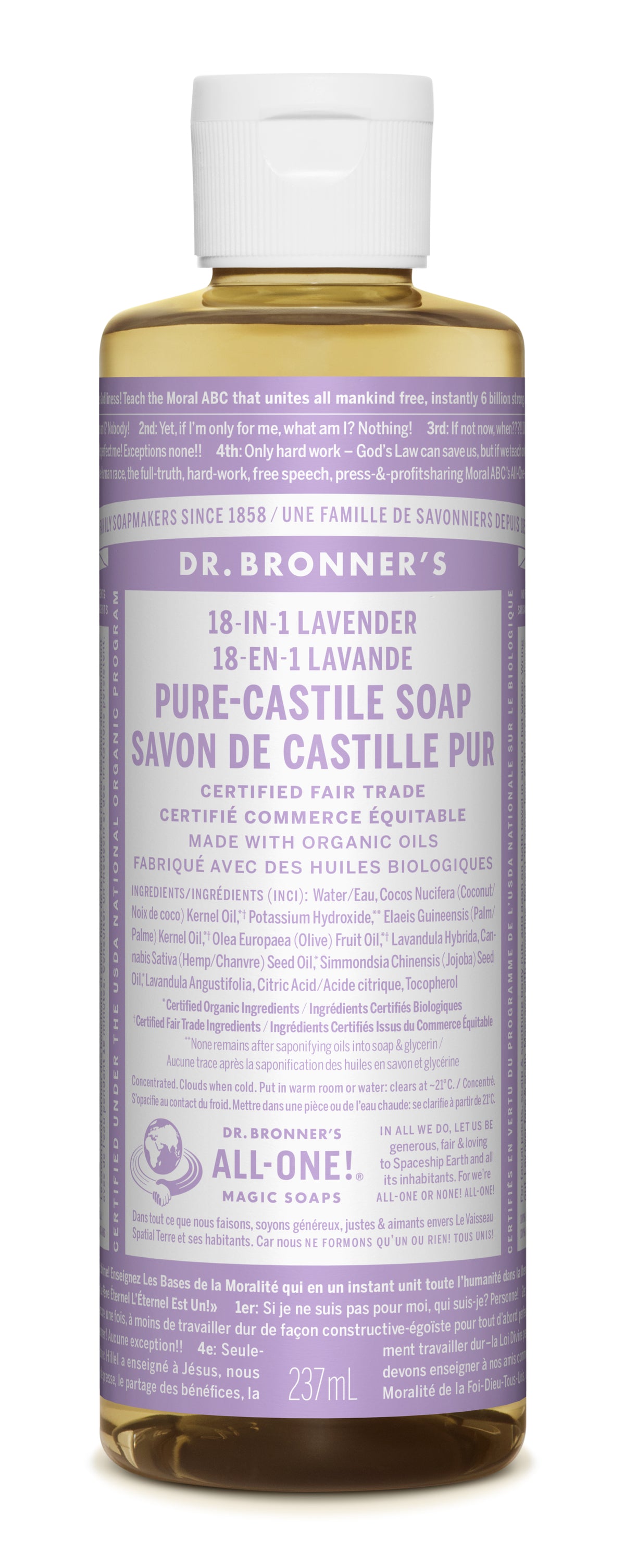 Dr. Bronner's Pure-Castile Liquid Soap 237ml Lavender